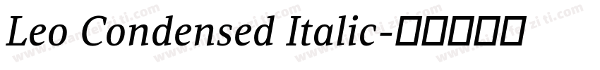 Leo Condensed Italic字体转换